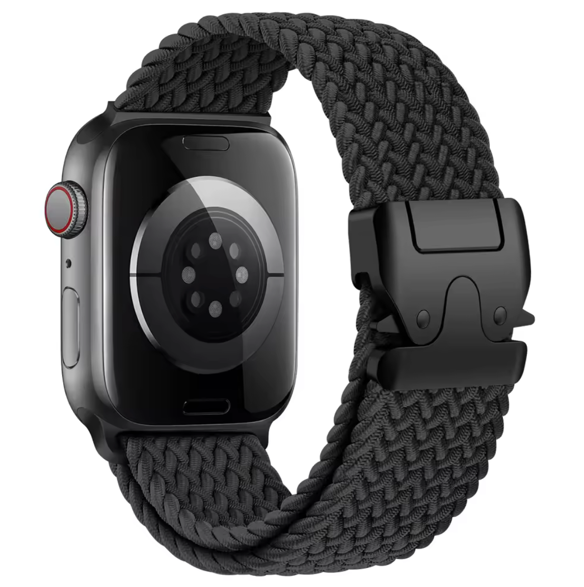 Bracelet tressé à Boucle Parachute pour Apple Watch | Black