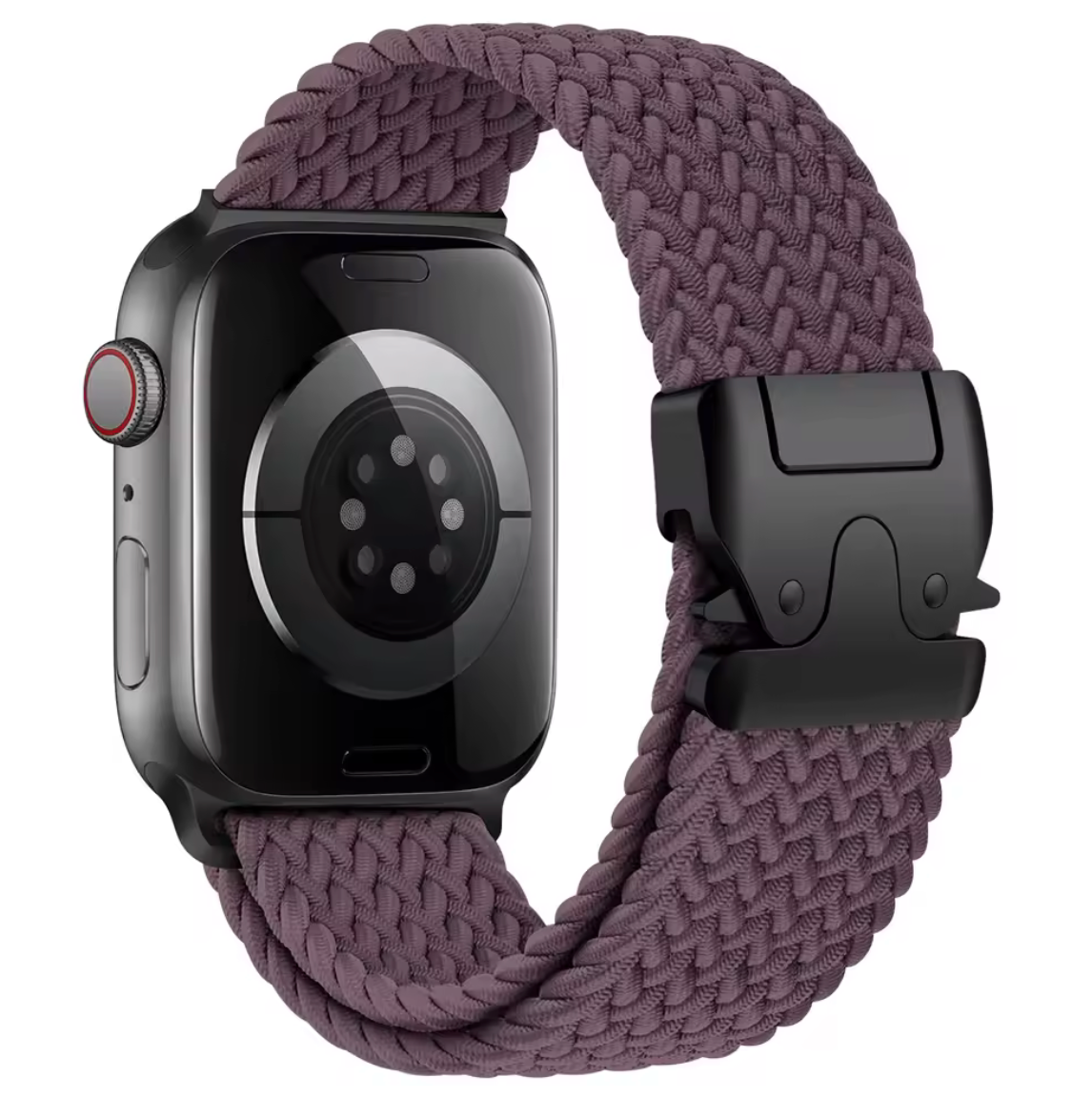 Bracelet tressé à Boucle Parachute pour Apple Watch | Dark Cherry