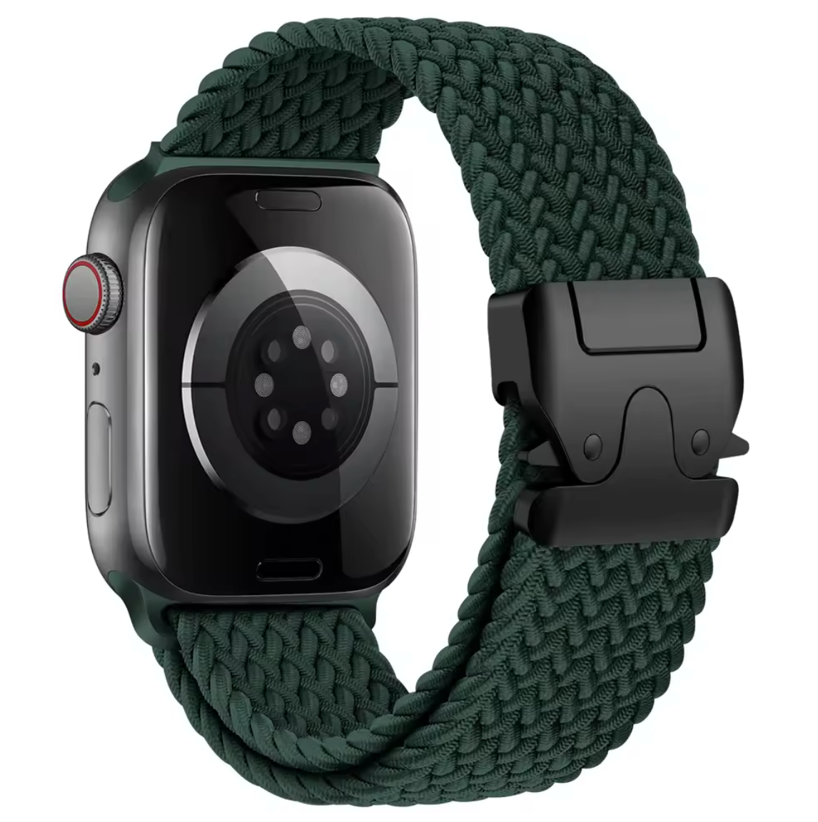 Bracelet tressé à Boucle Parachute pour Apple Watch | Ink Green